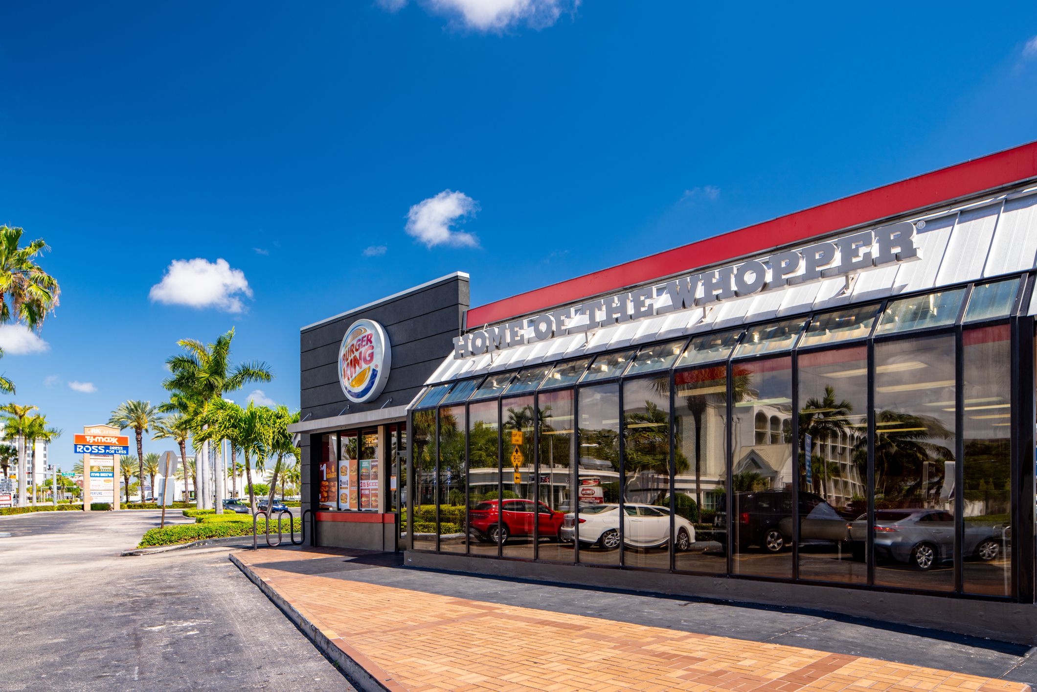 front of Burger King, Miami, Florida on a clear sunny day