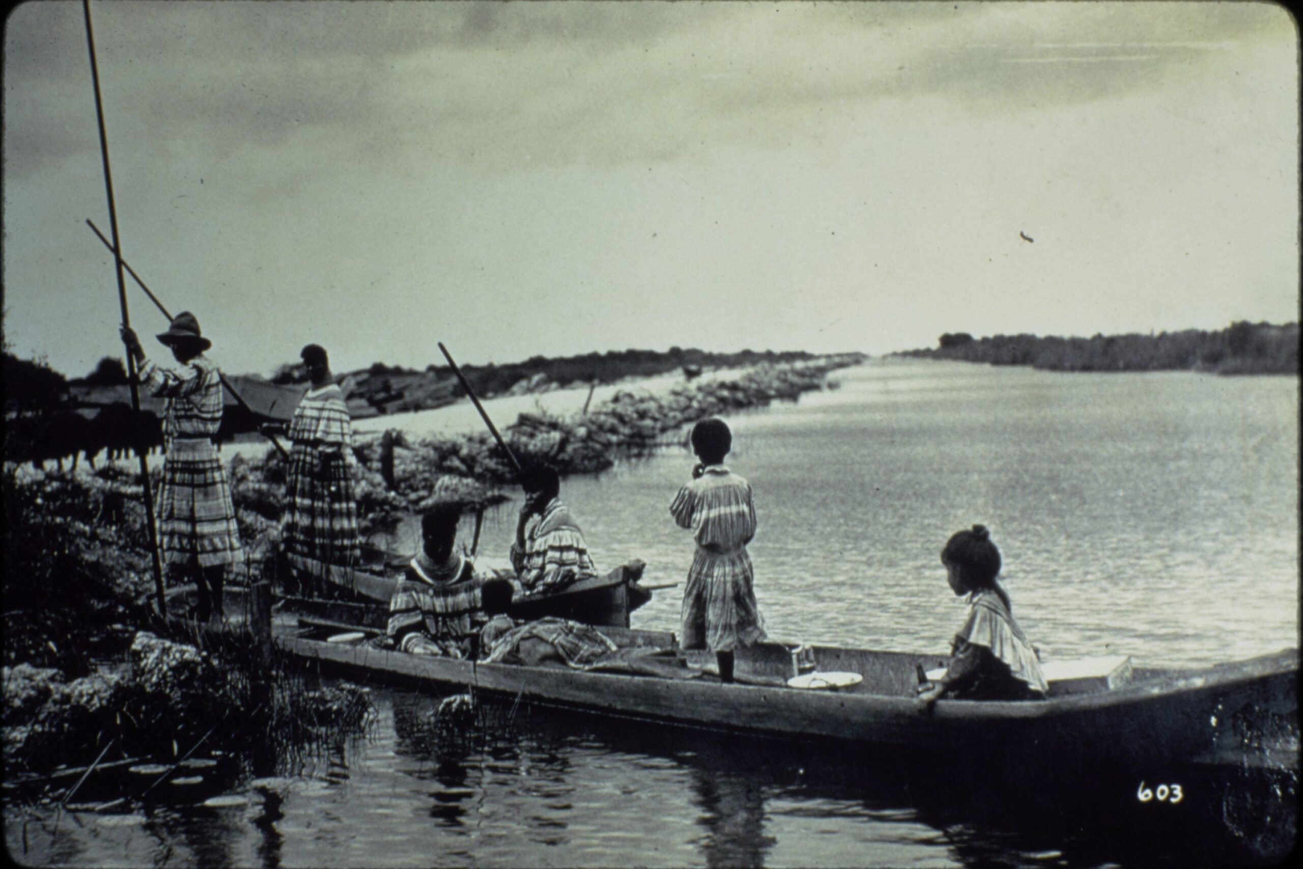 Miccosukee women in canoe, Everglades National Park