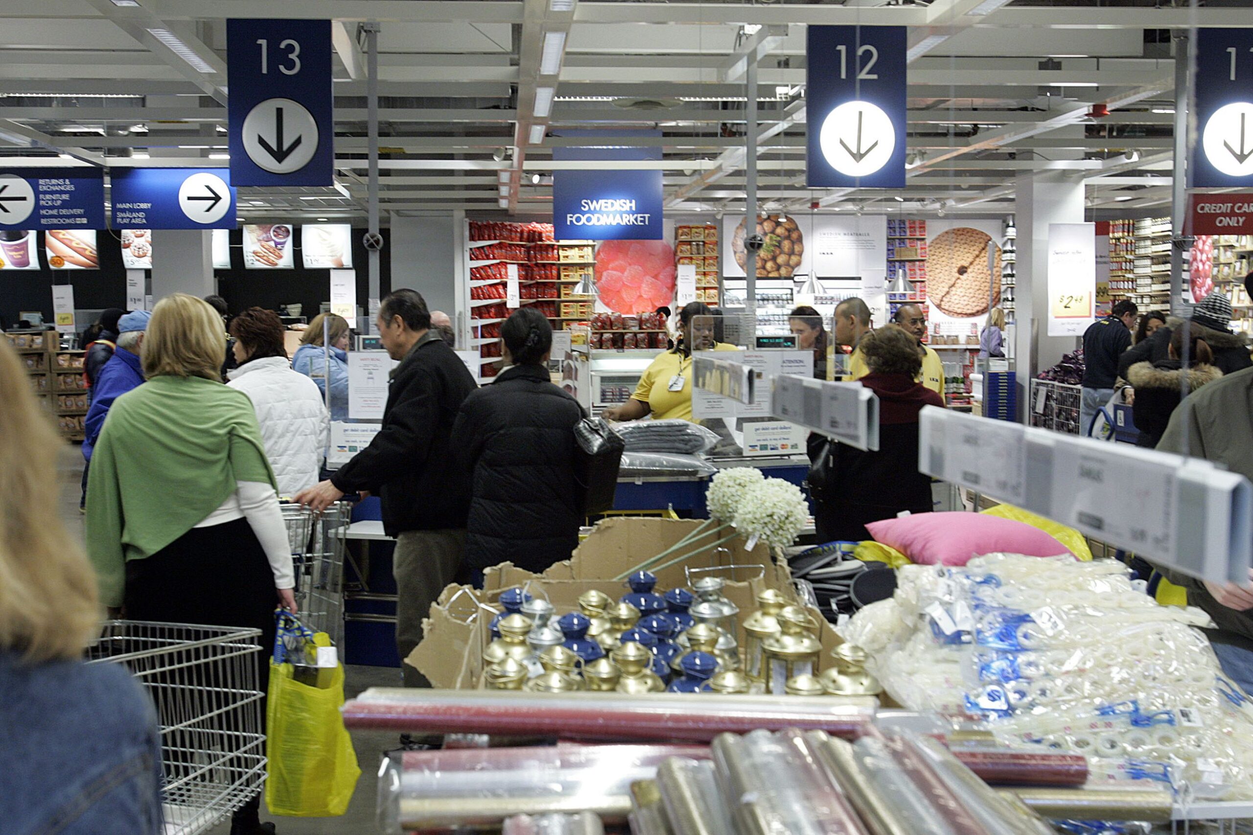Shoppers look at merchandise at a Ikea store January 27, 2005 in Paramus, New Jersey