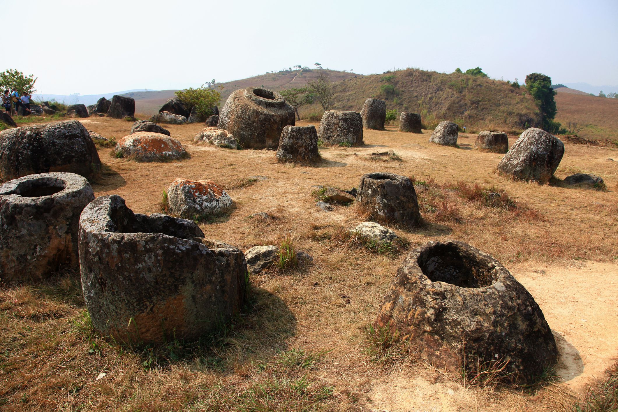 An image of the Plain of Jars which are situated in small town of Phonsavan, Xieng Khouang province in Laos