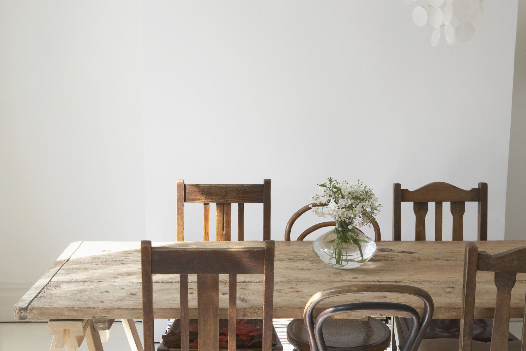 old wooden chairs and table