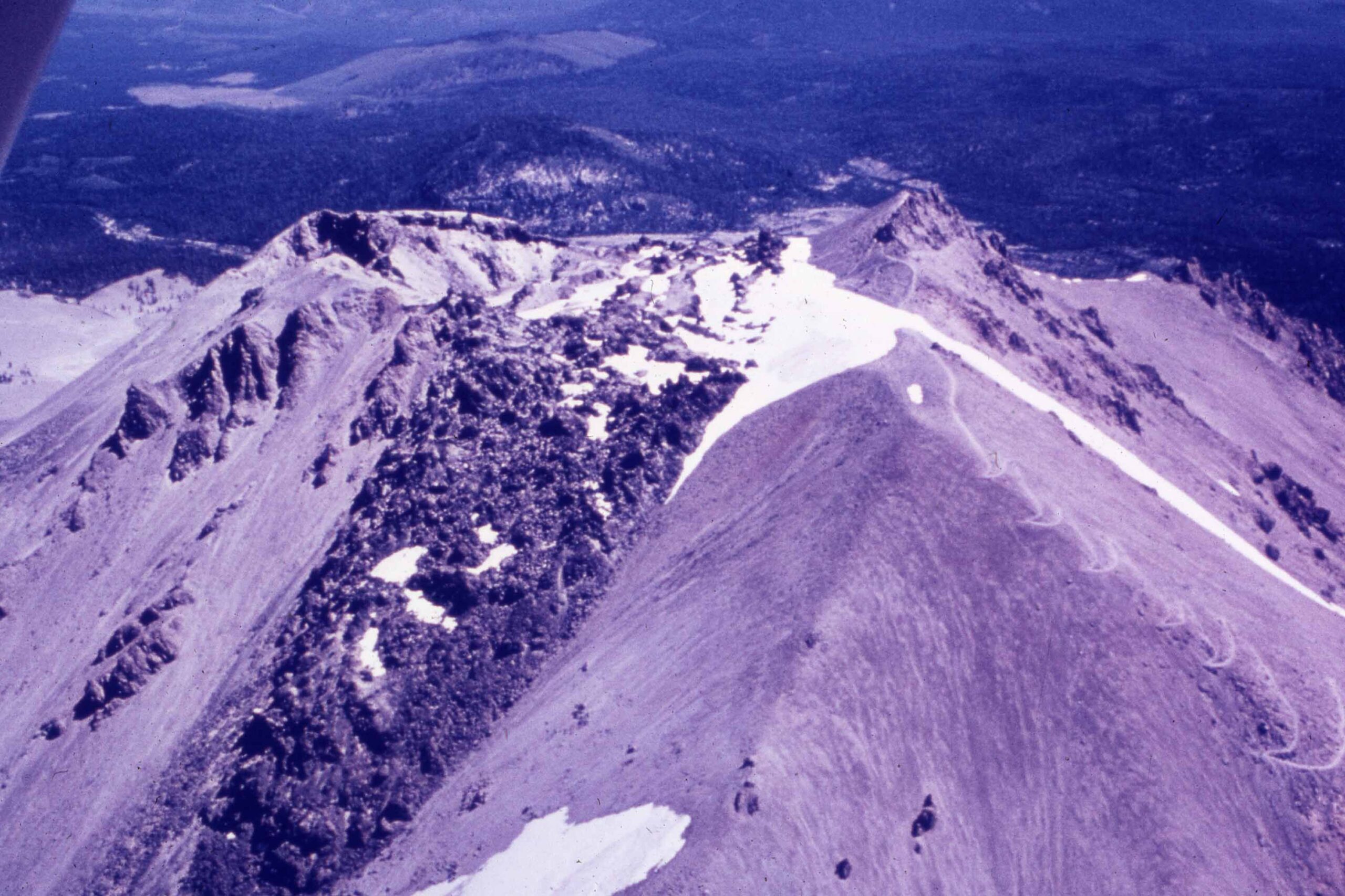 Mount Lassen Peak Summit, showing 1915 lava flow, Lassen Volcanic National Park, California