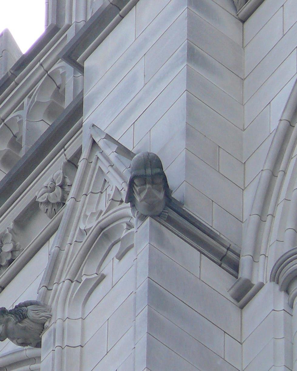 Darth Vader grotesque at National Cathedral