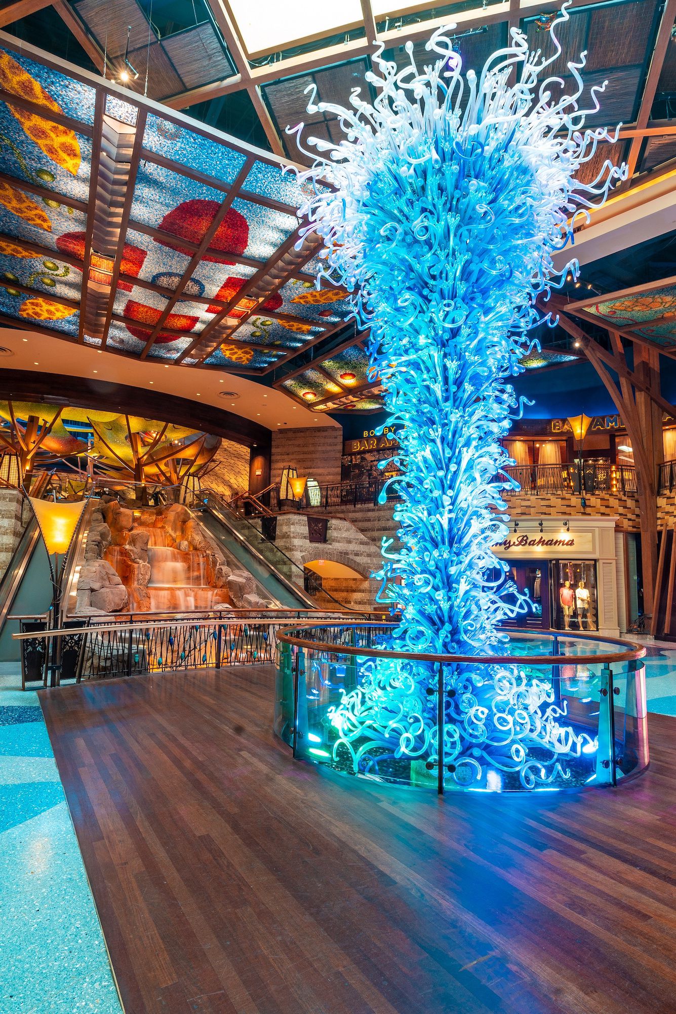 River Blue glass sculpture