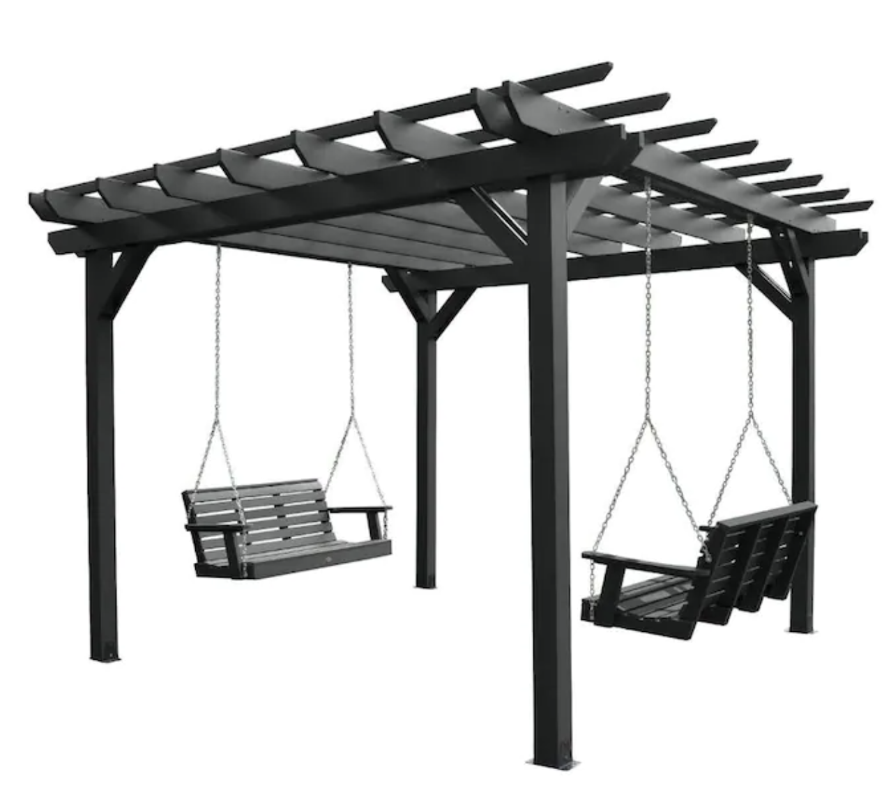 Highwood Bodhi Pergola with Weatherly Swings