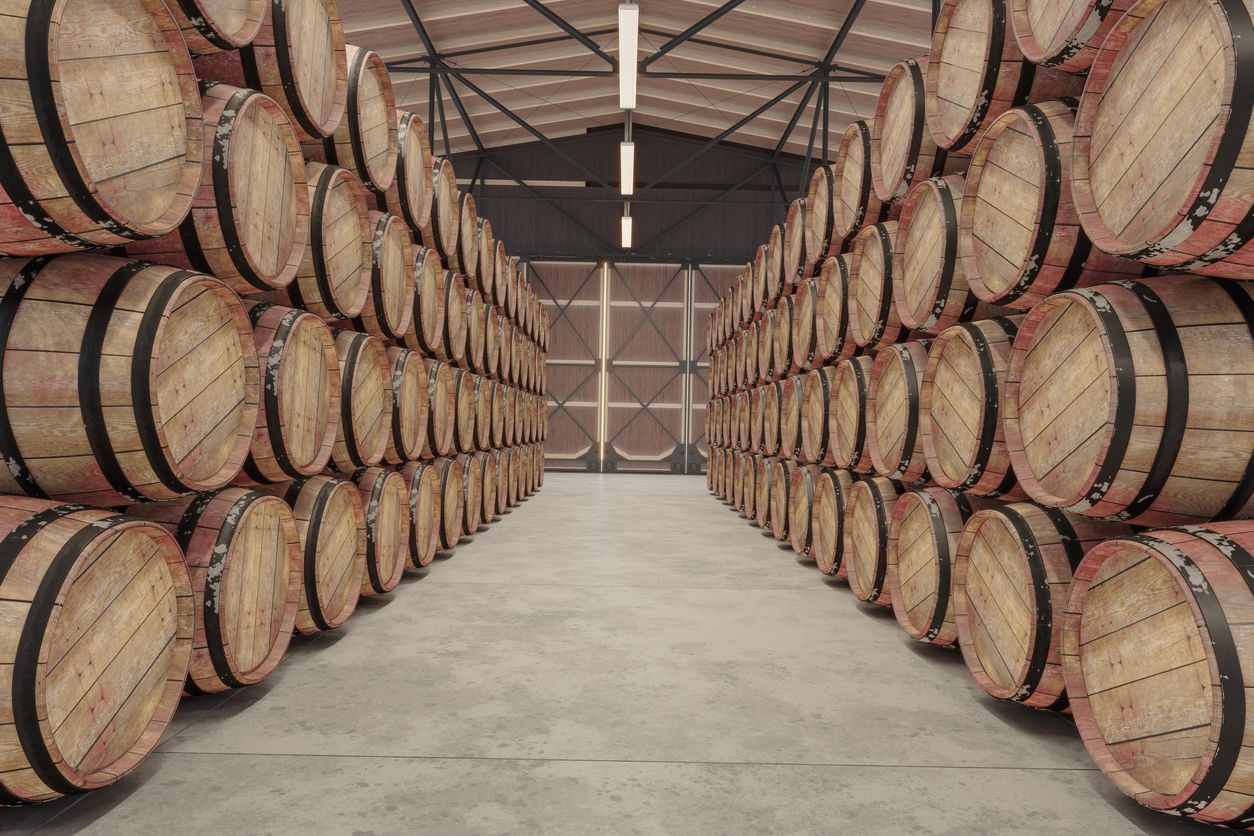 wine barrels