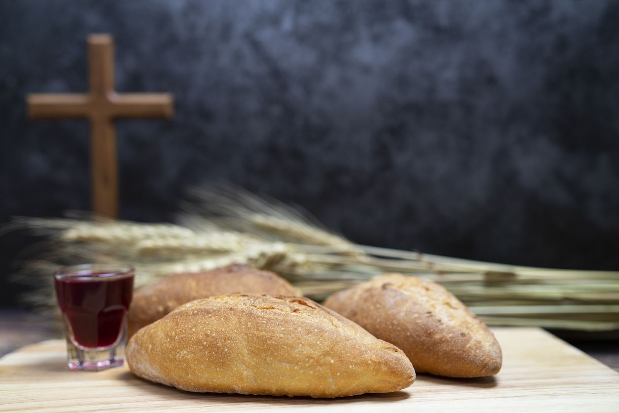 Church bread and wine