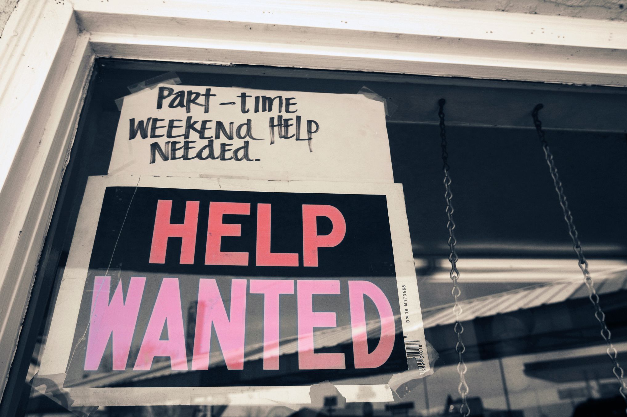 part-time weekend help wanted sign