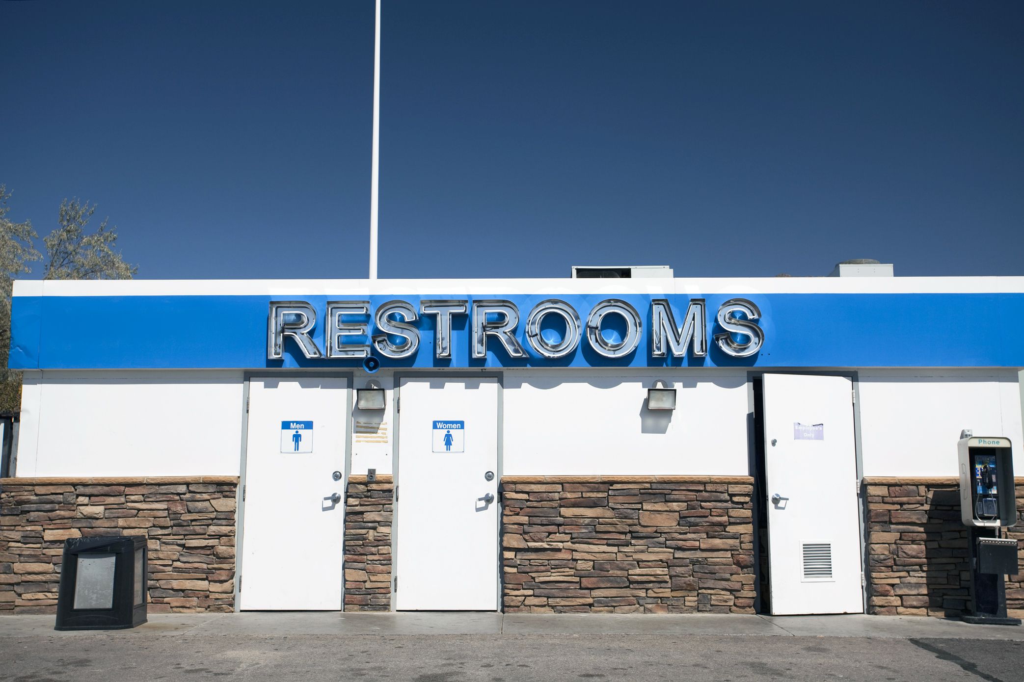 restrooms at rest stop