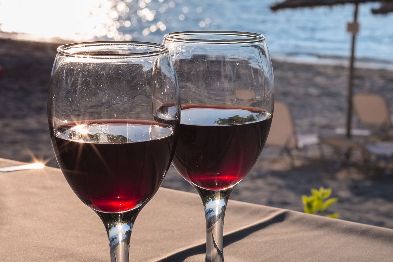 red wine beach