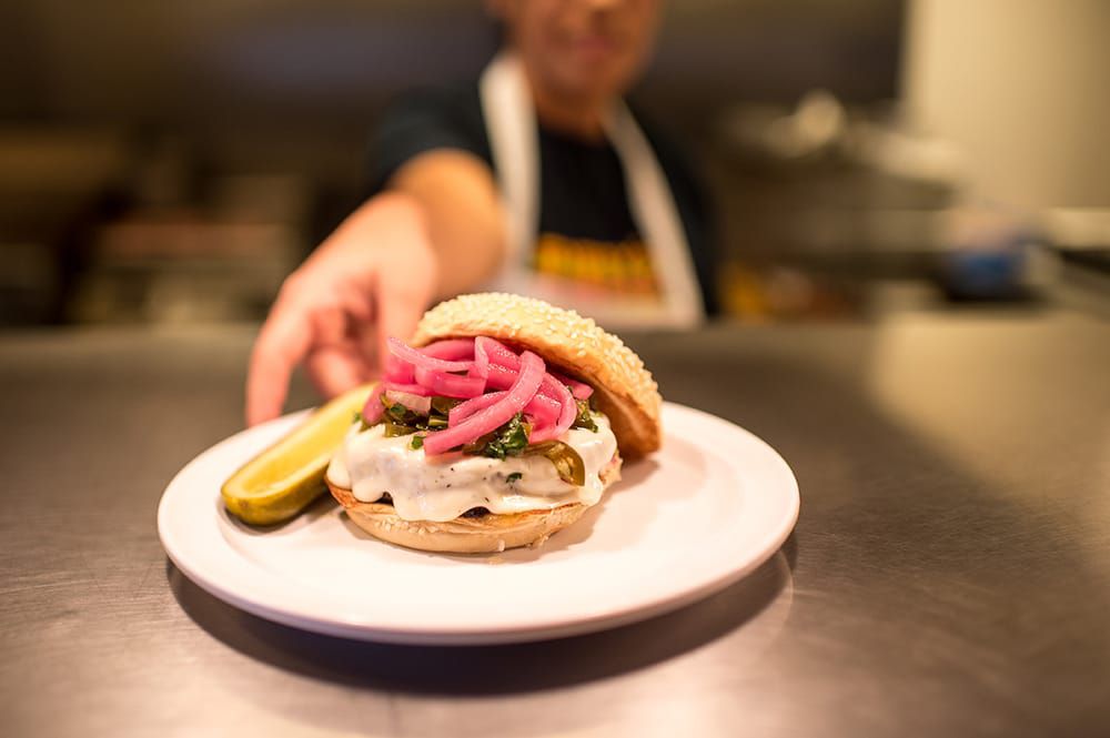 Bobby Flay Chipotle Peanut Barbecue Burger
