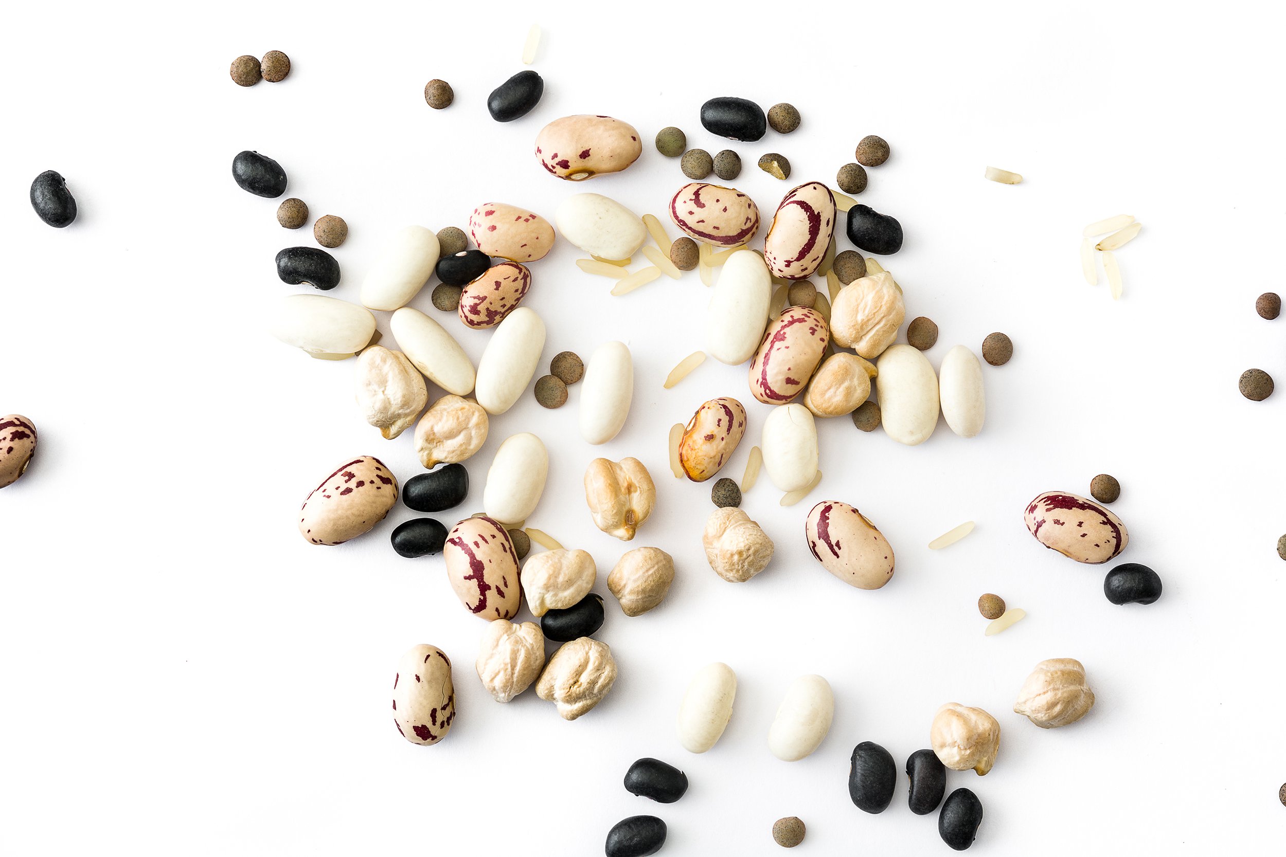 assorted beans and lentils