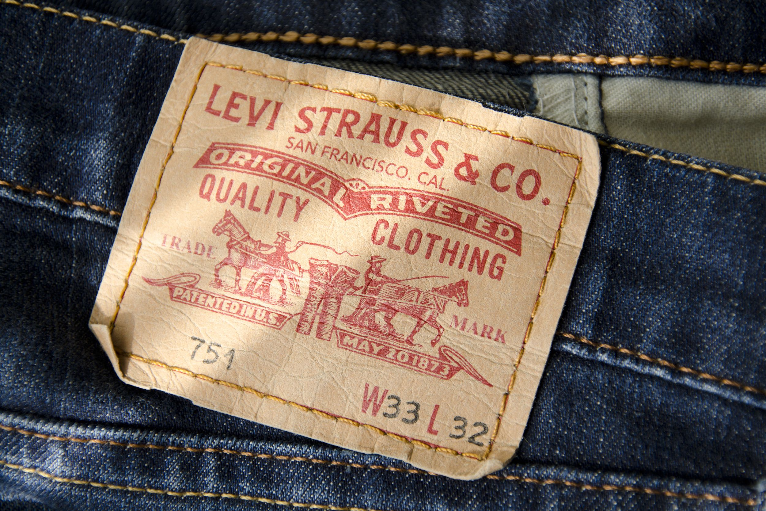 Levi Strauss & Co. tag on denim jeans model 512