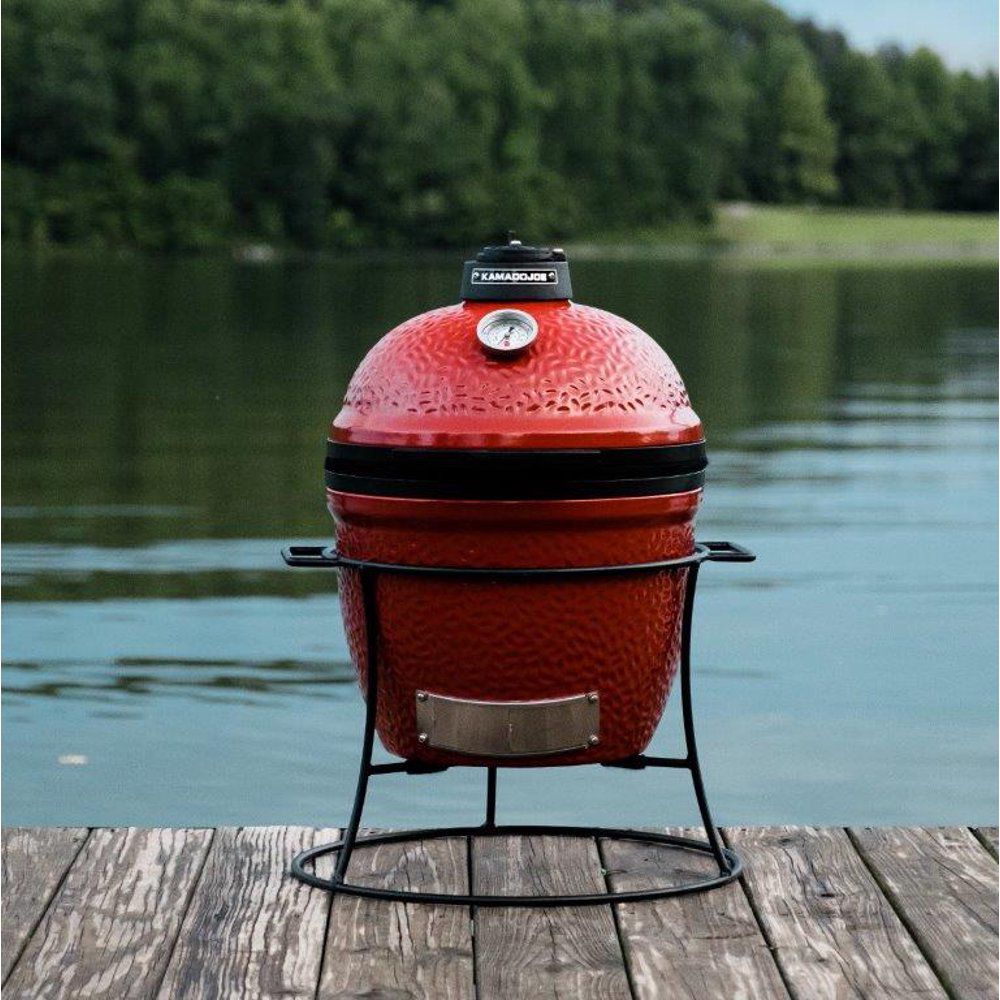 Kamado Joe Jr. 13.5 inch Charcoal Grill in Blaze Red