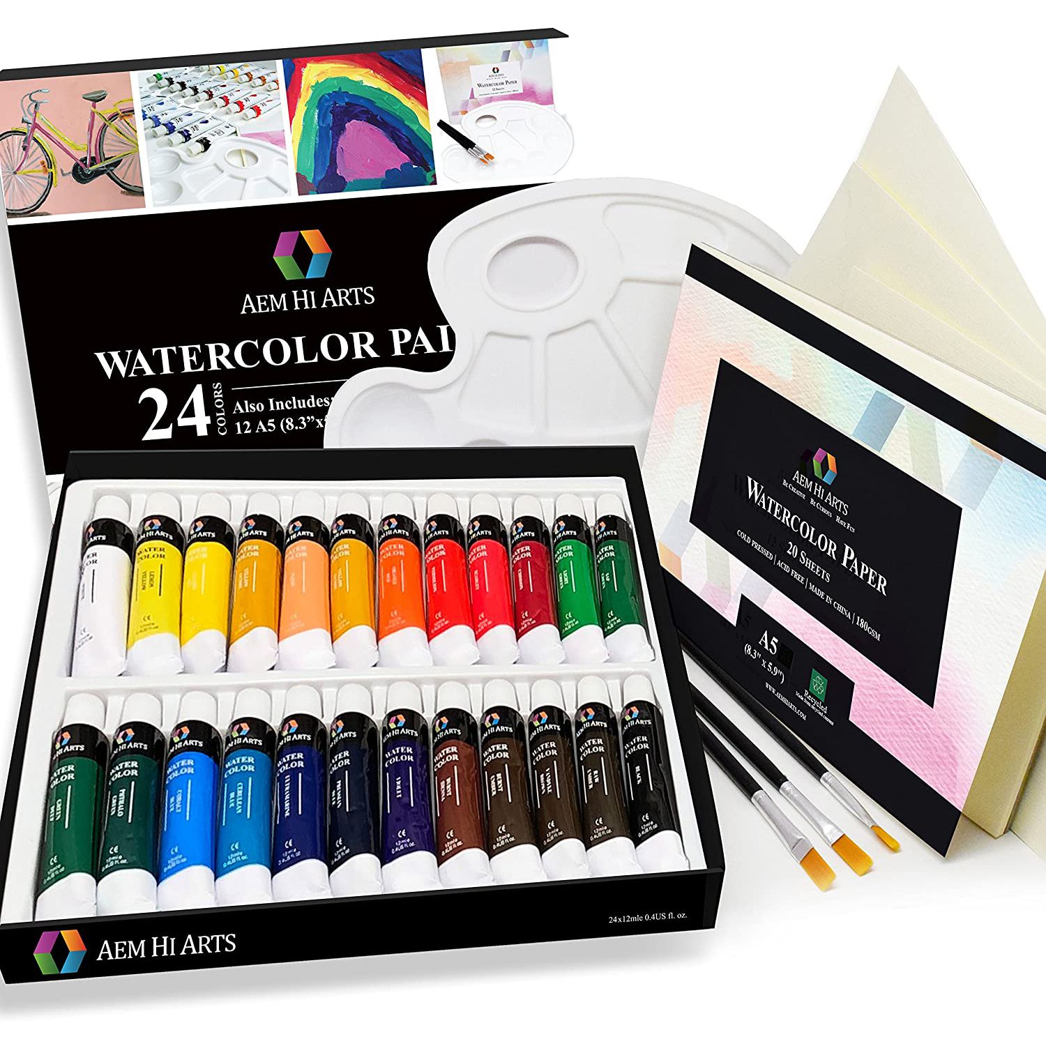 AEM Hi Arts Watercolor Paint Artist Set