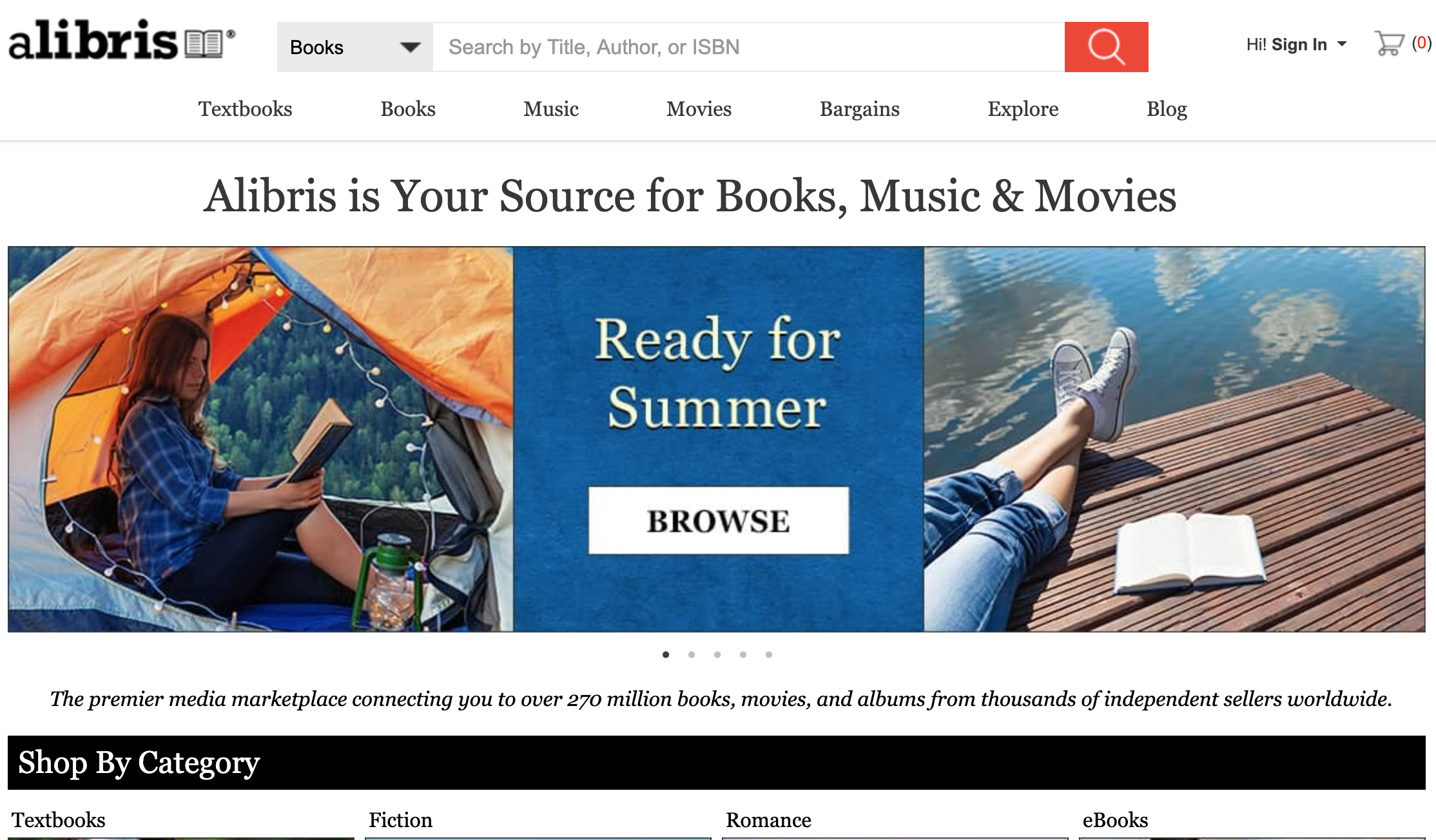 Alibris Homepage, 06/14/21