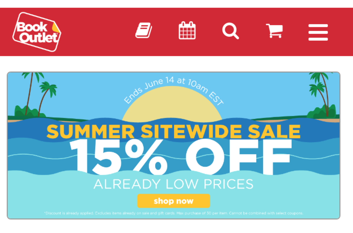 Book Outlet Homepage, 06/14/21