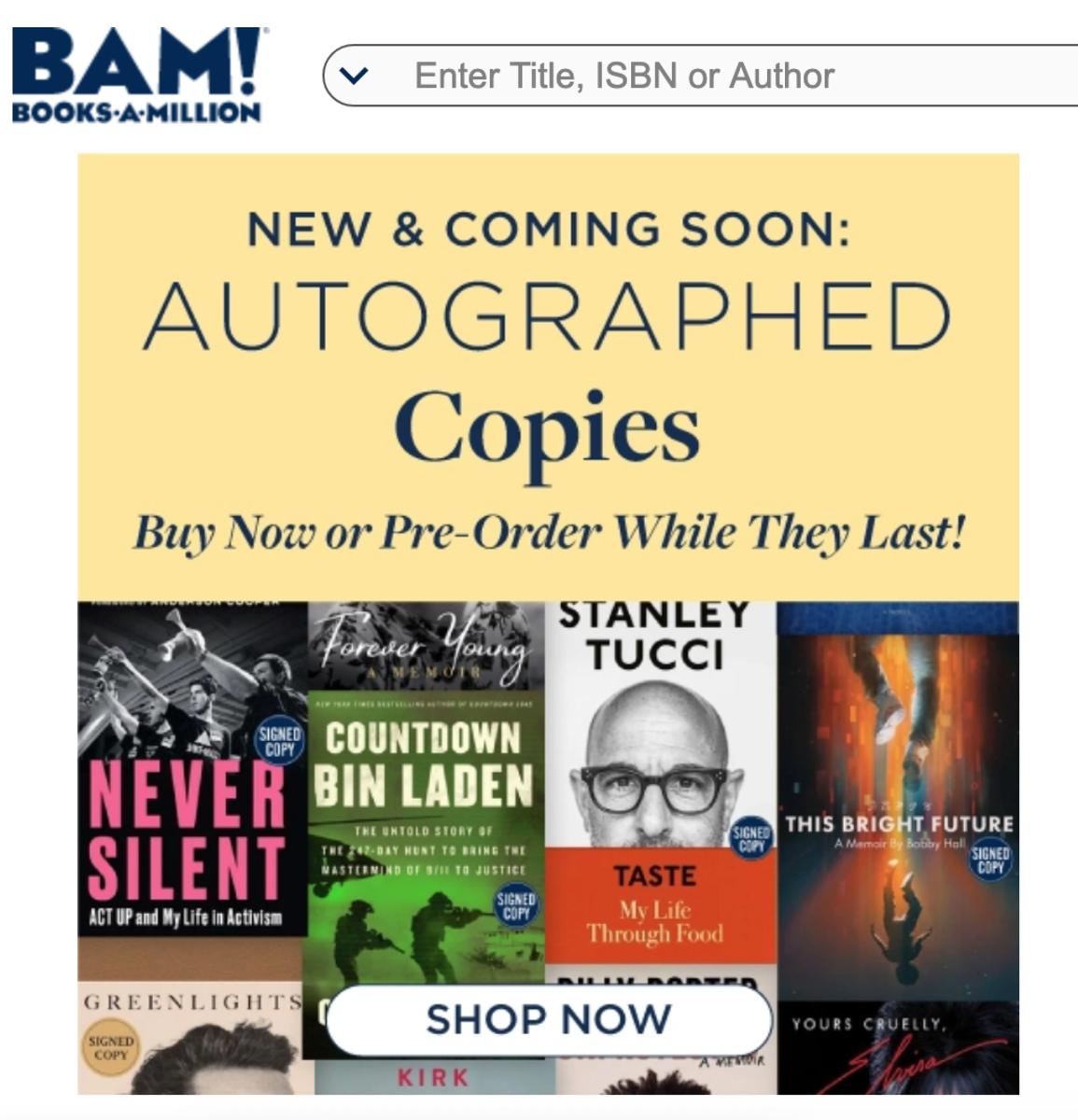 Books-A-Million Homepage, 06/14/21