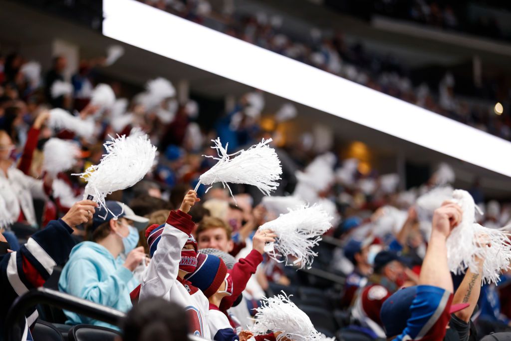 St Louis Blues v Colorado Avalanche - Game One fans