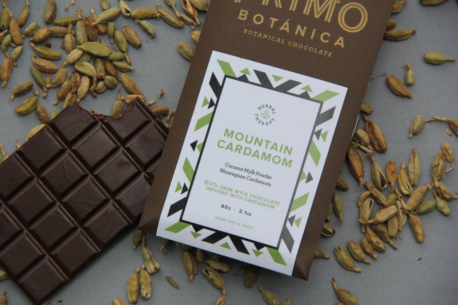 Mountain Cardamom Dark Mylk Chocolate: Primo Bótanica