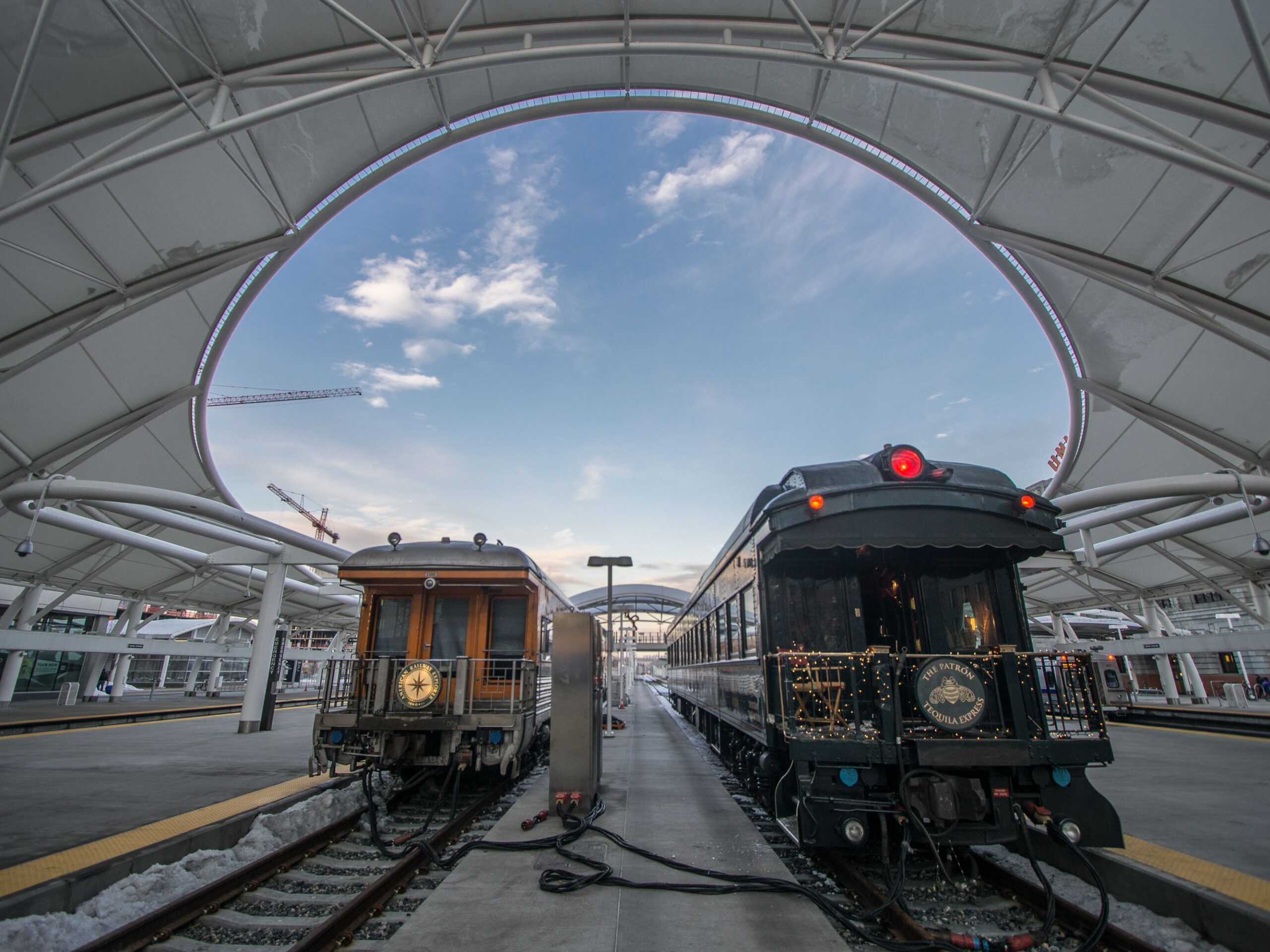 The open-air train hall