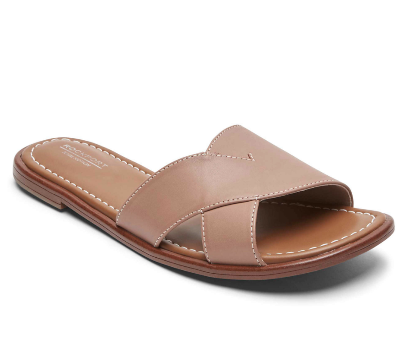 Rockport Total Motion Zadie Leather Slide Sandals