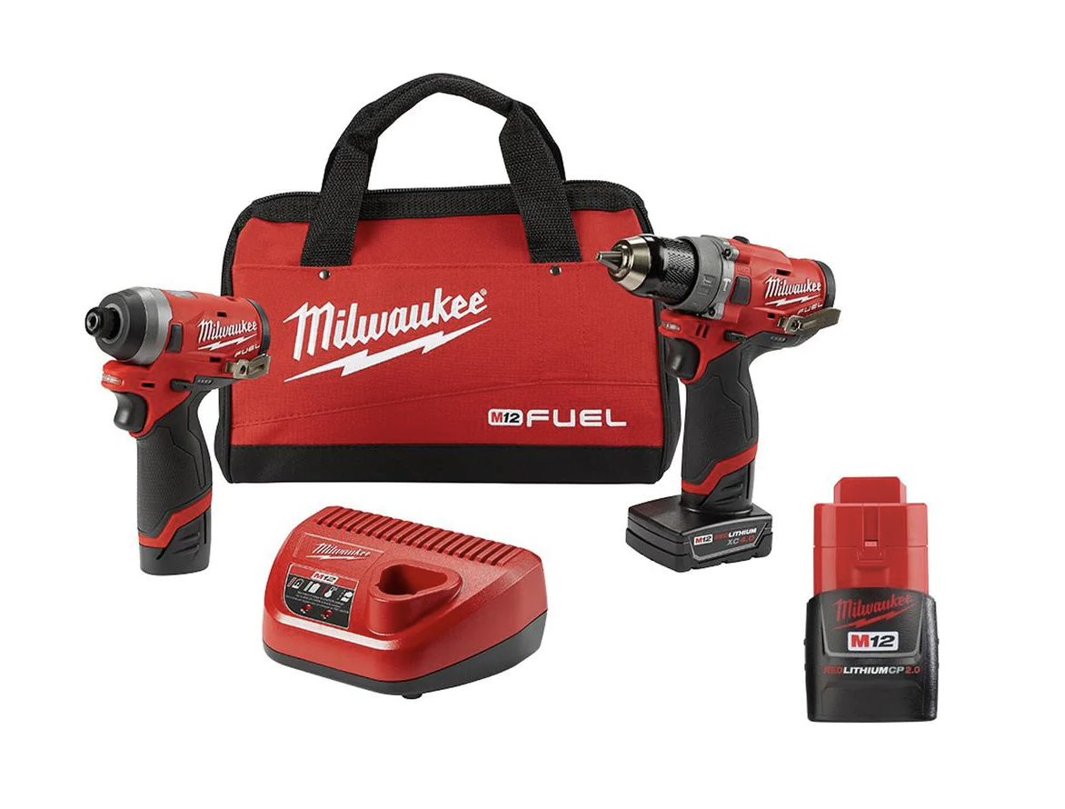 Milwaukee M12 Fuel Cordless Hammer Drill & Impact Driver Combo Kit