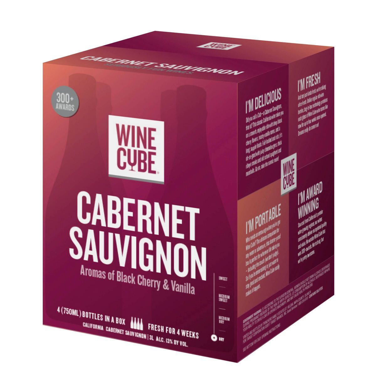 Wine Cube Cabernet Sauvignon Red Wine, 3L Box