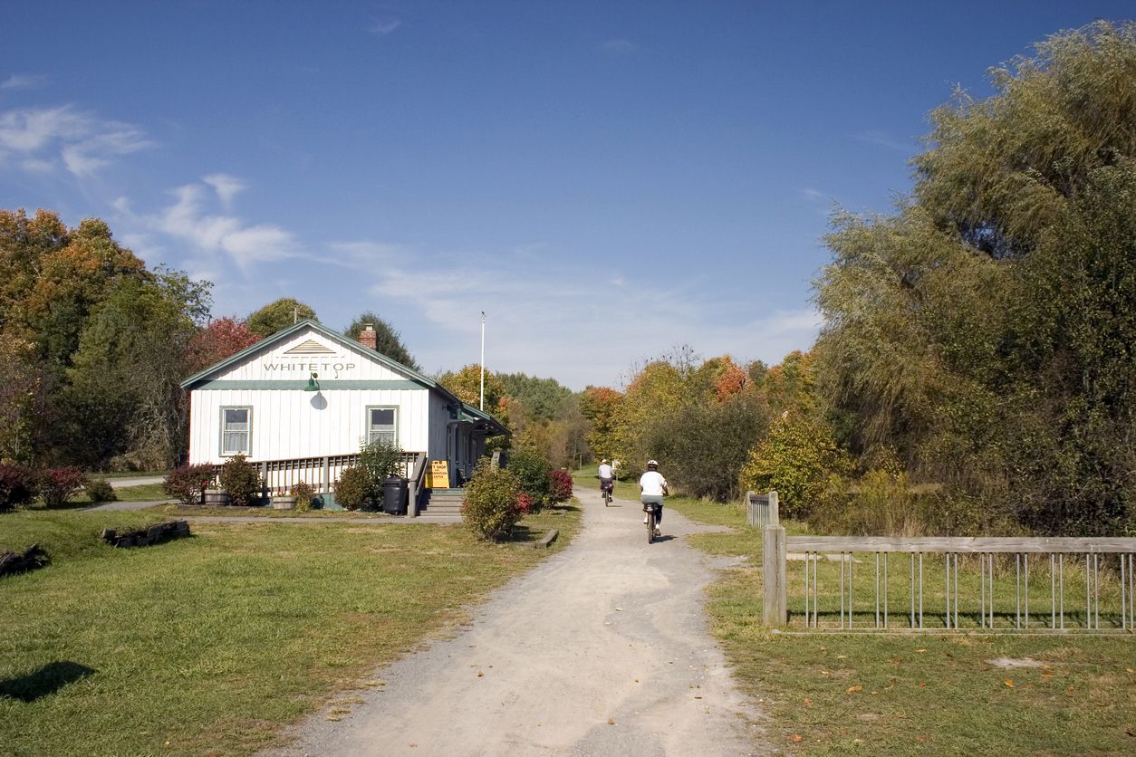 virginia creeper trail at whitetop station
