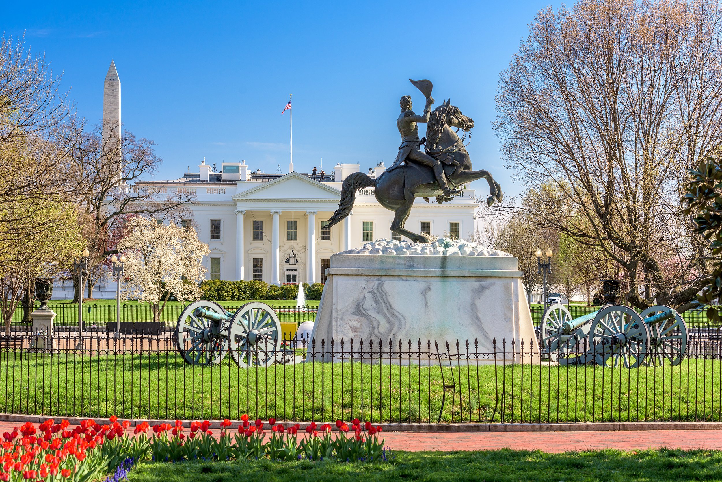 Washington, DC at the White House and Lafayette Square