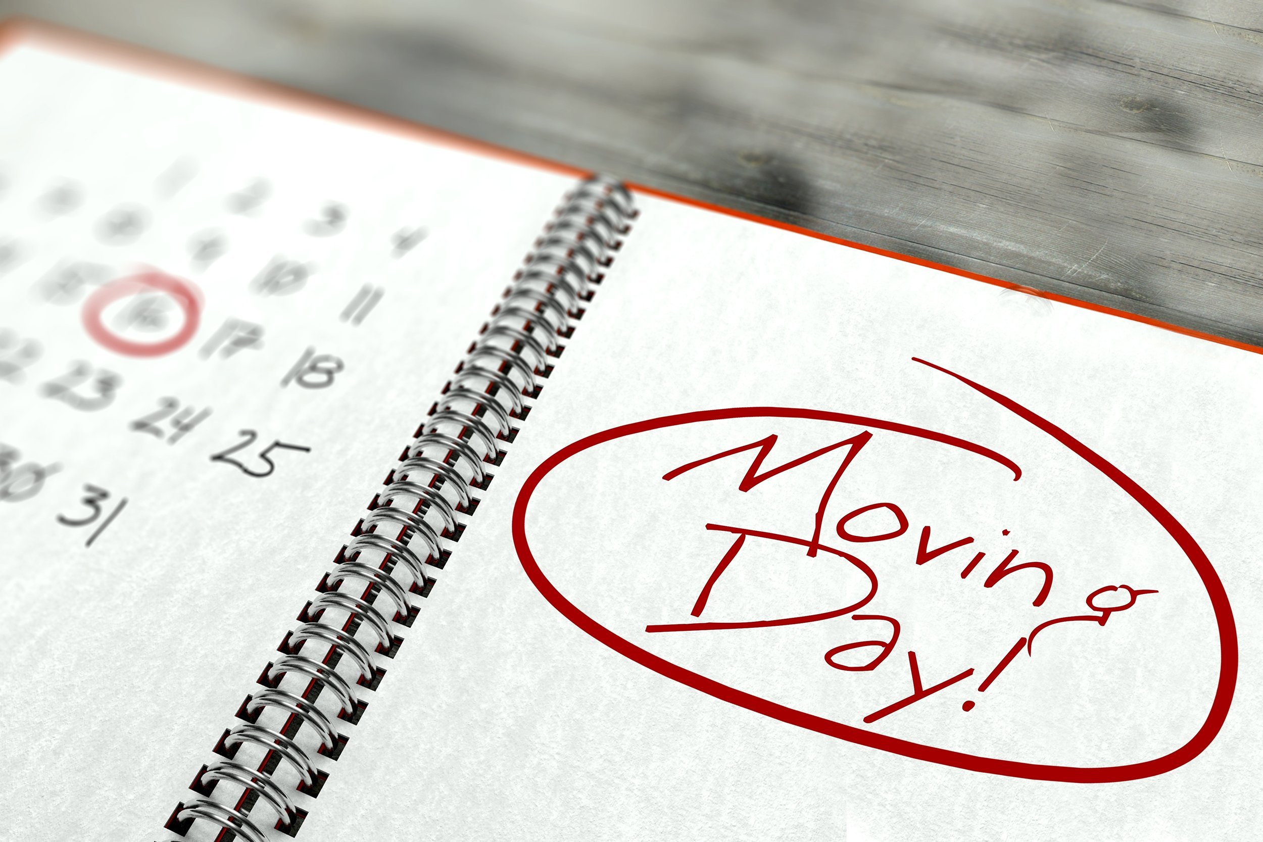 moving important day calendar concept