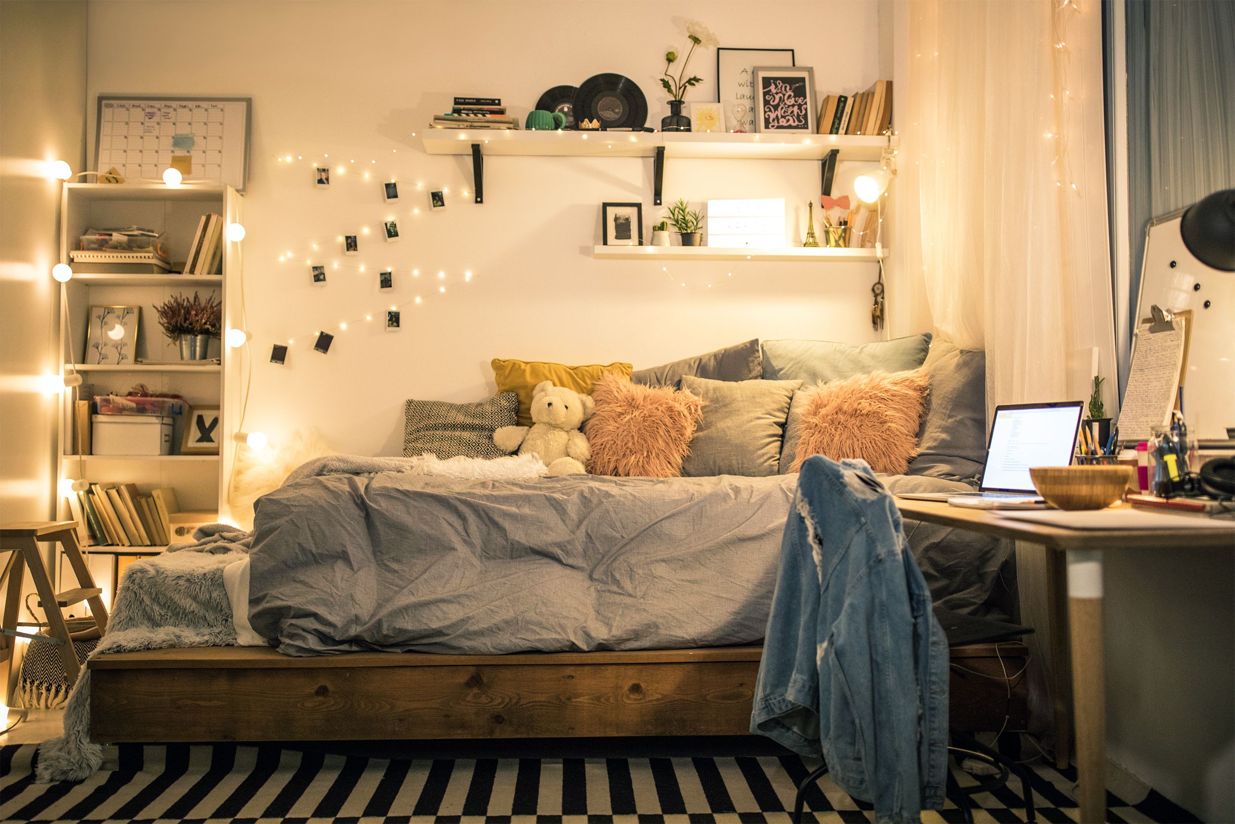 Decorated dorm room