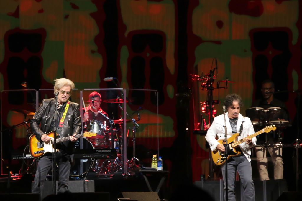 Daryl Hall and John Oates of Hall & Oates perform in concert at Etess Arena on August 30, 2019 in Atlantic City, New Jersey.