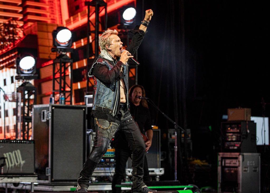 Billy Idol performs at DTE Energy Music Theater on August 07, 2019 in Clarkston, Michigan.