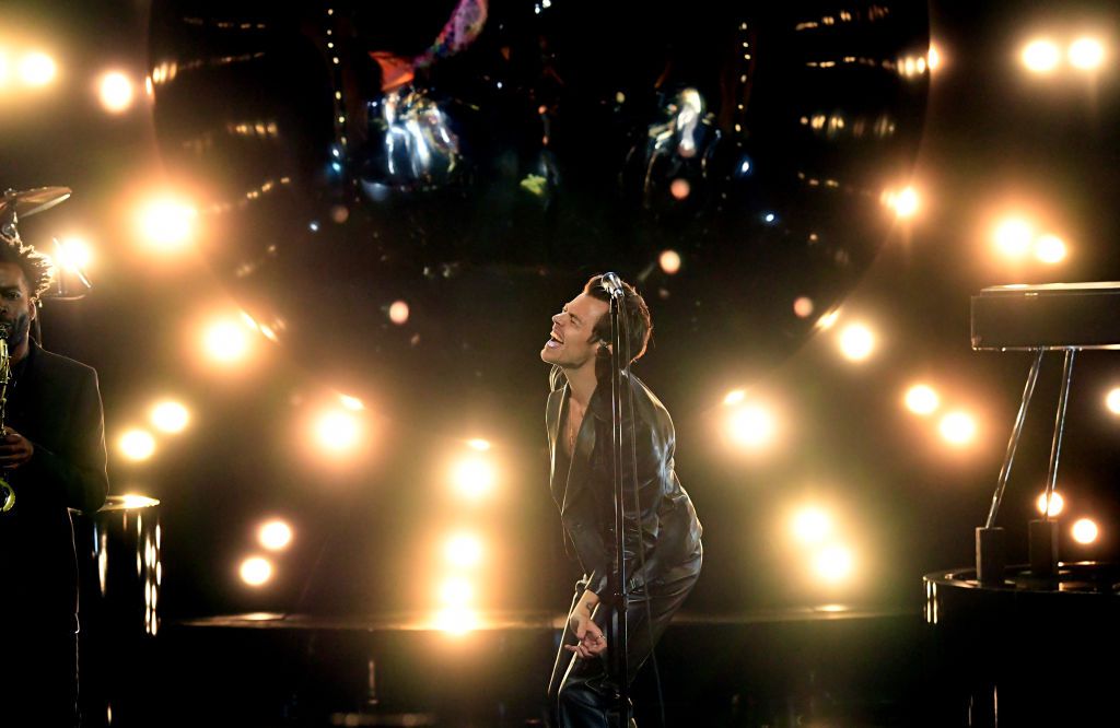 Harry Styles performs onstage during the 63rd Annual GRAMMY Awards at Los Angeles Convention Center in Los Angeles, California and broadcast on March 14, 2021.