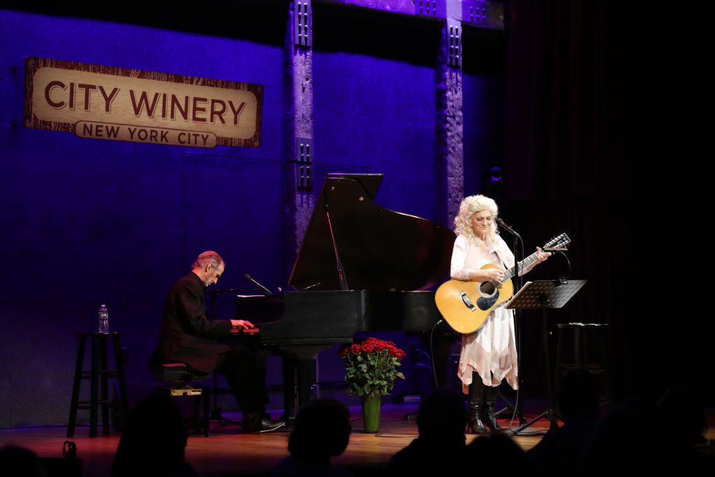 Musical Director Russell Warren plays piano when Judy Collins performs her first live show since the Pandemic Lockdown on at City Winery on May 22, 2021 in New York City.