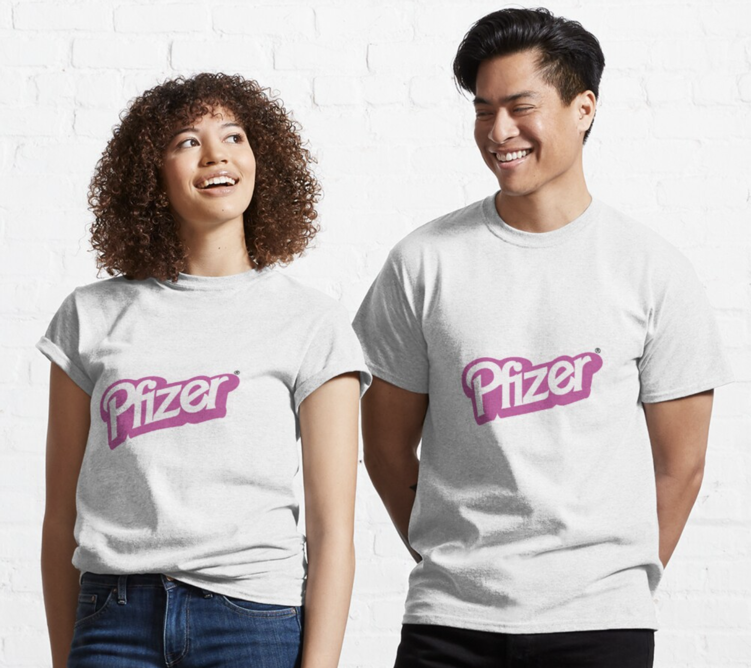 Barbie Pfizer Sticker Classic T-Shirt