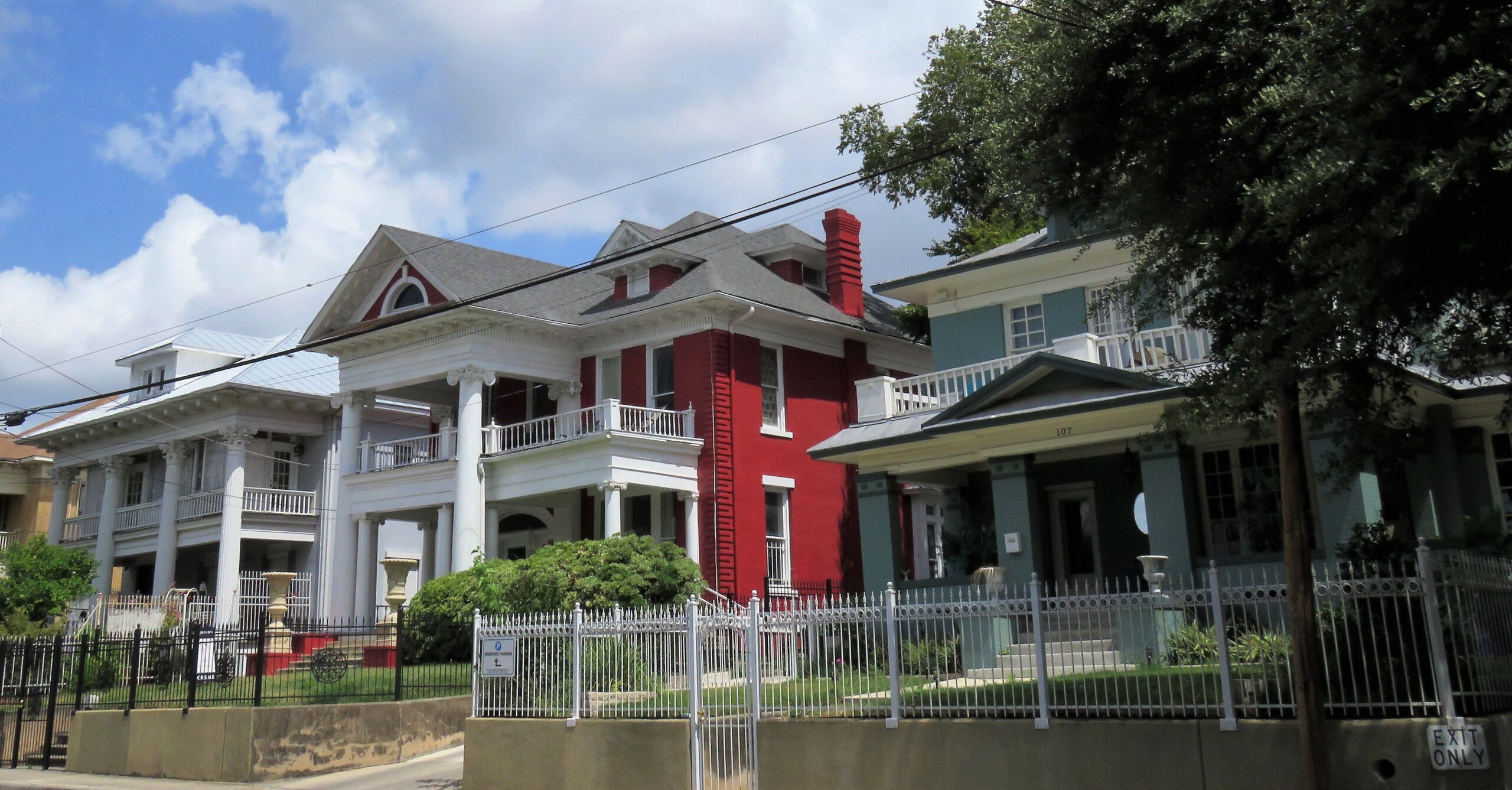 San Antonio, Texas, USA – June 12, 2018: The city has many stately historic neighborhoods like this one downtown.