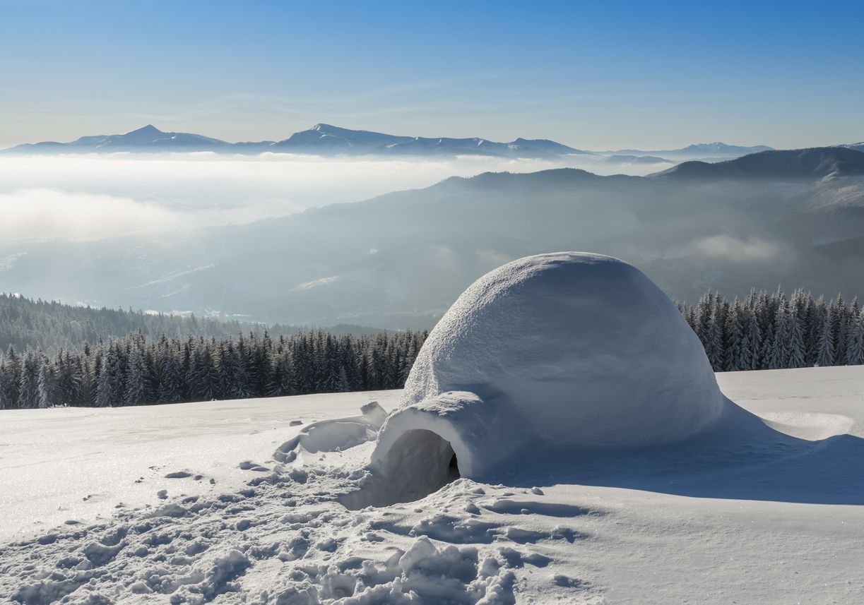 igloo in mountains