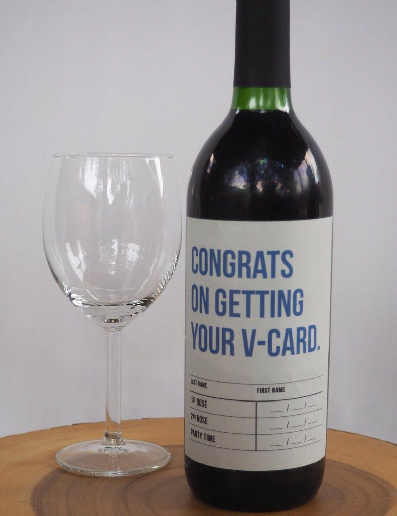 Vaccine Wine or Champagne Label | Covid Gift