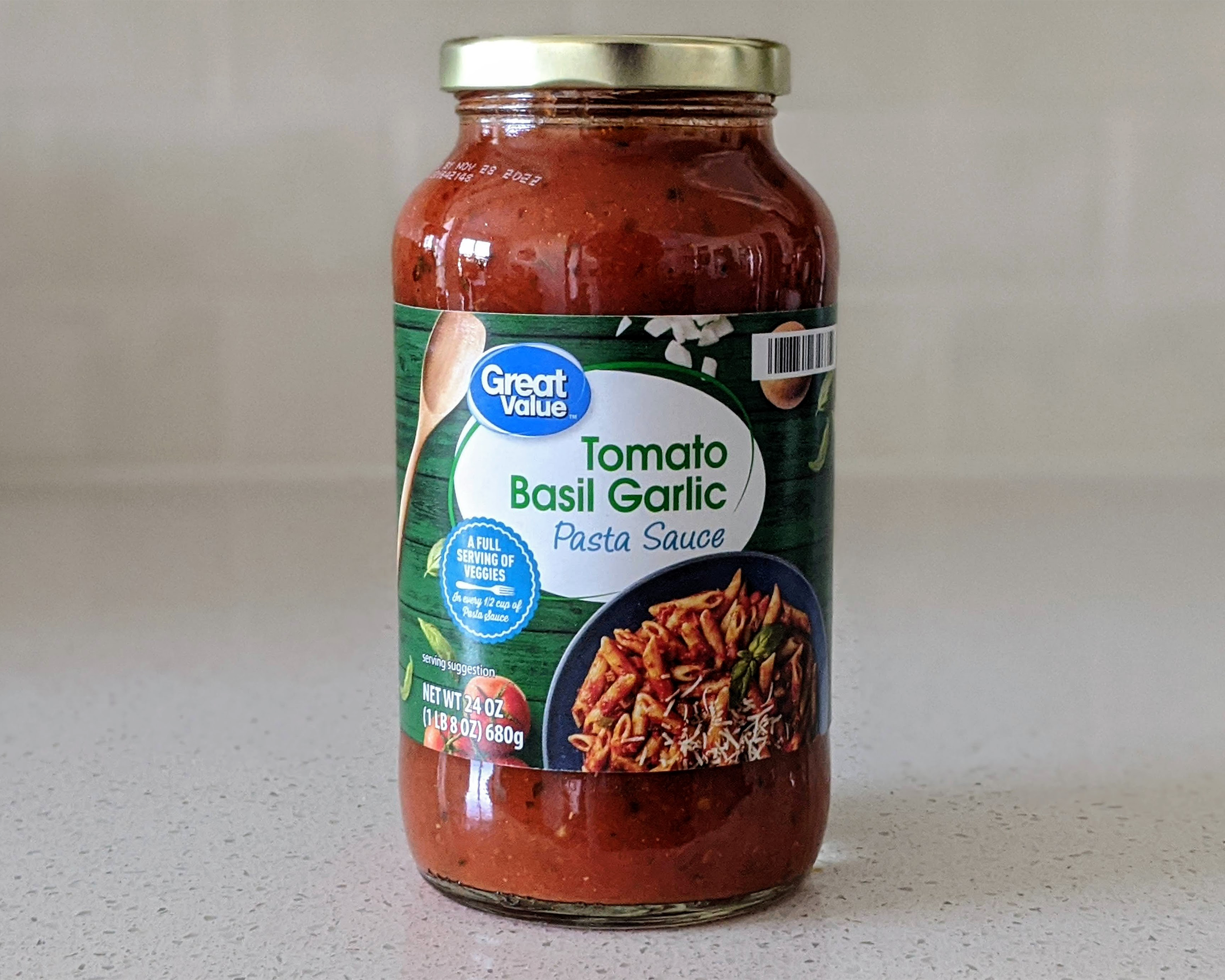 Great Value Tomato Basil Garlic Pasta Sauce (Walmart)