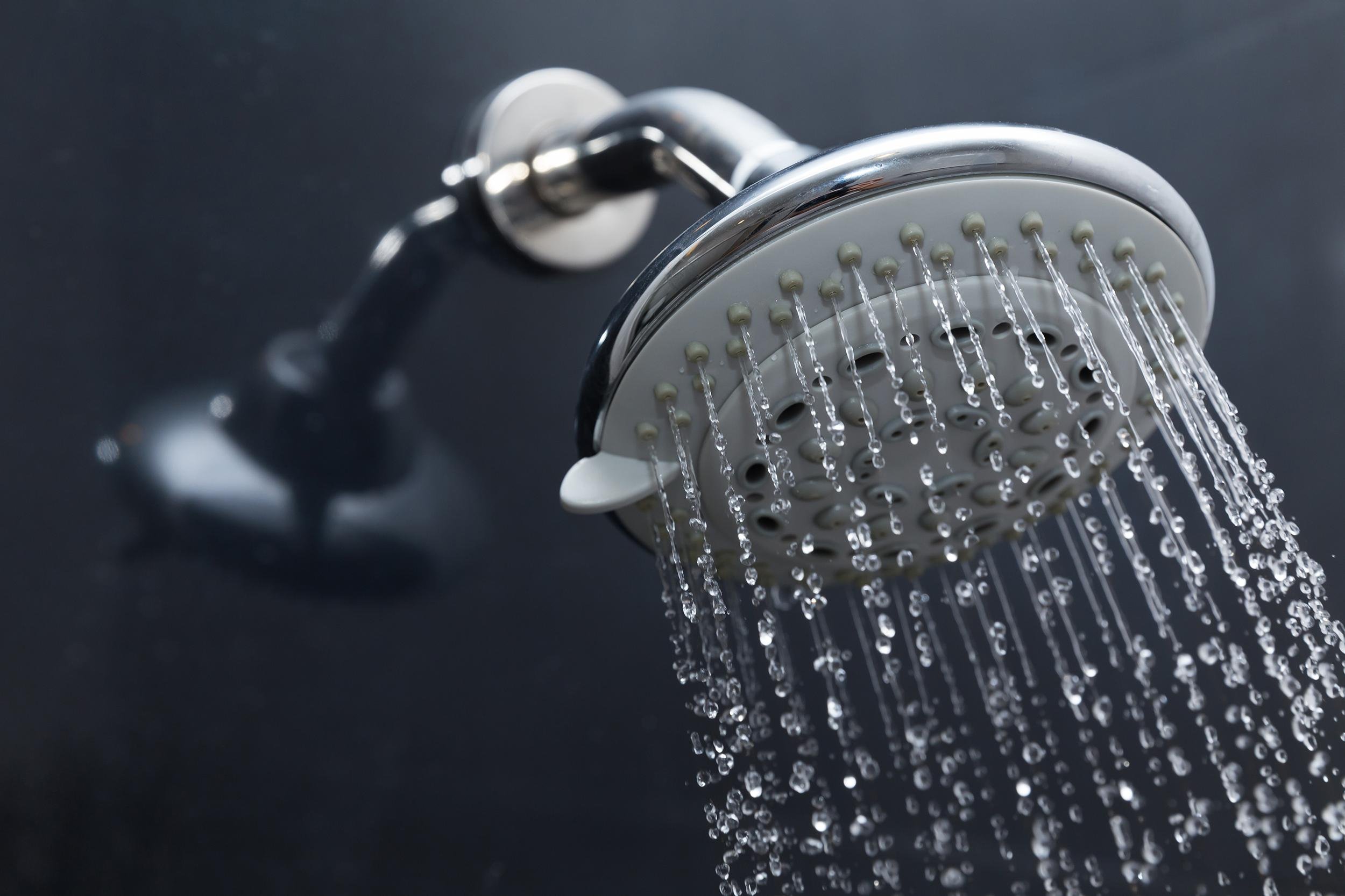 shower head with water coming out