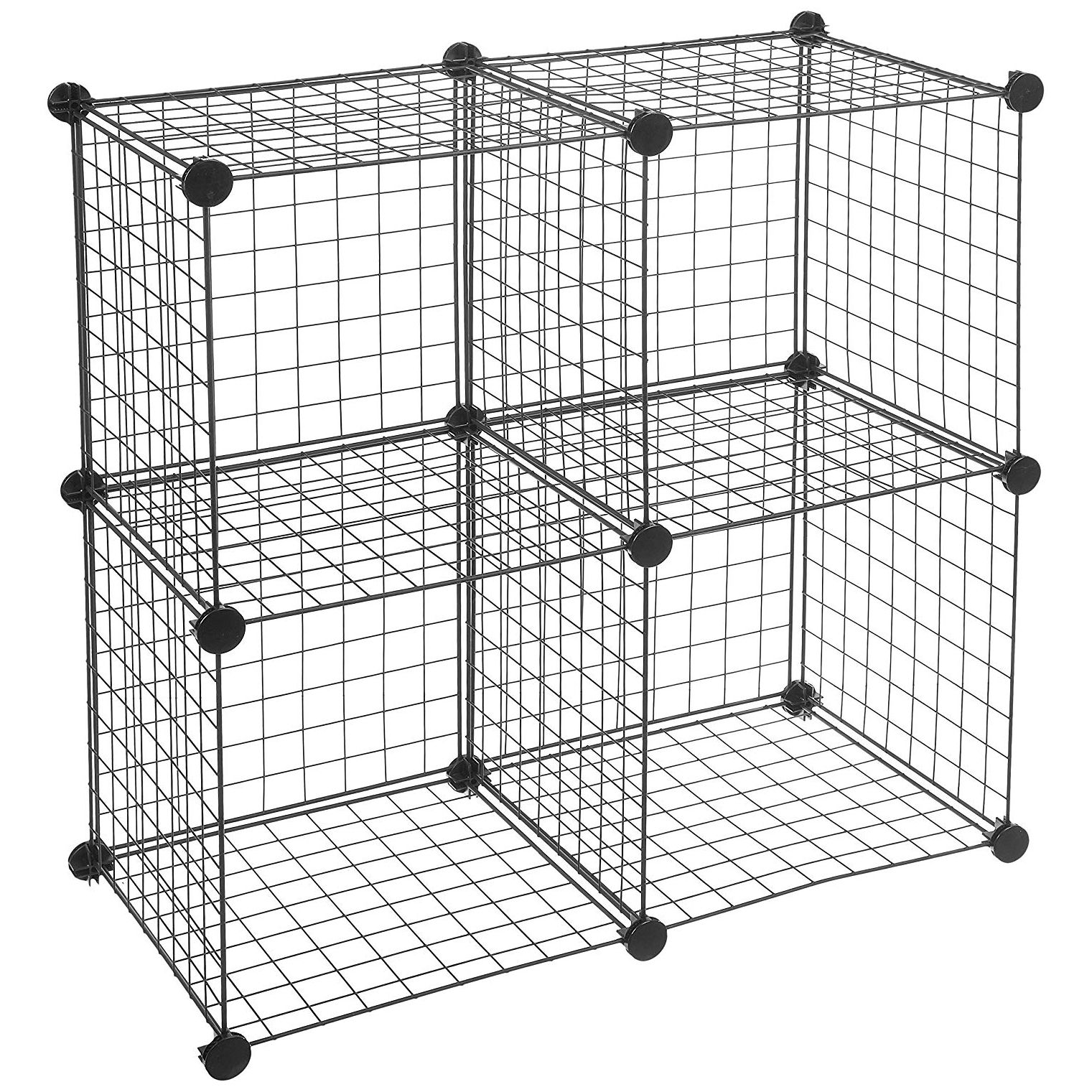 AmazonBasics 4 Cube Wire Storage Shelves