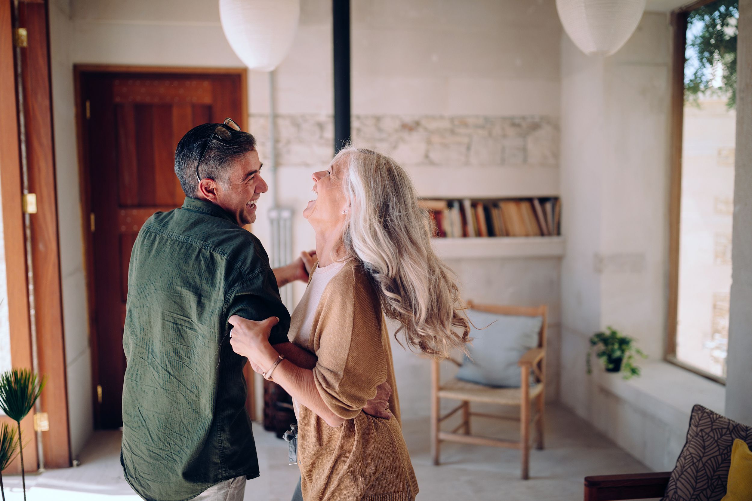 Older couple dancing