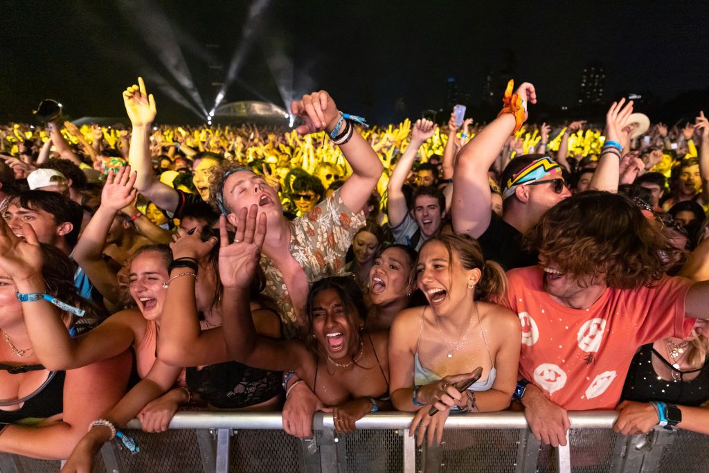 General atmosphere on day one of Lollapalooza at Grant Park on July 29, 2021 in Chicago, Illinois.