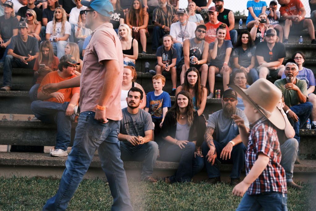 People attend a county fair in a city that has seen a spike in Covid infections on August 06, 2021 in Rolla, Missouri.