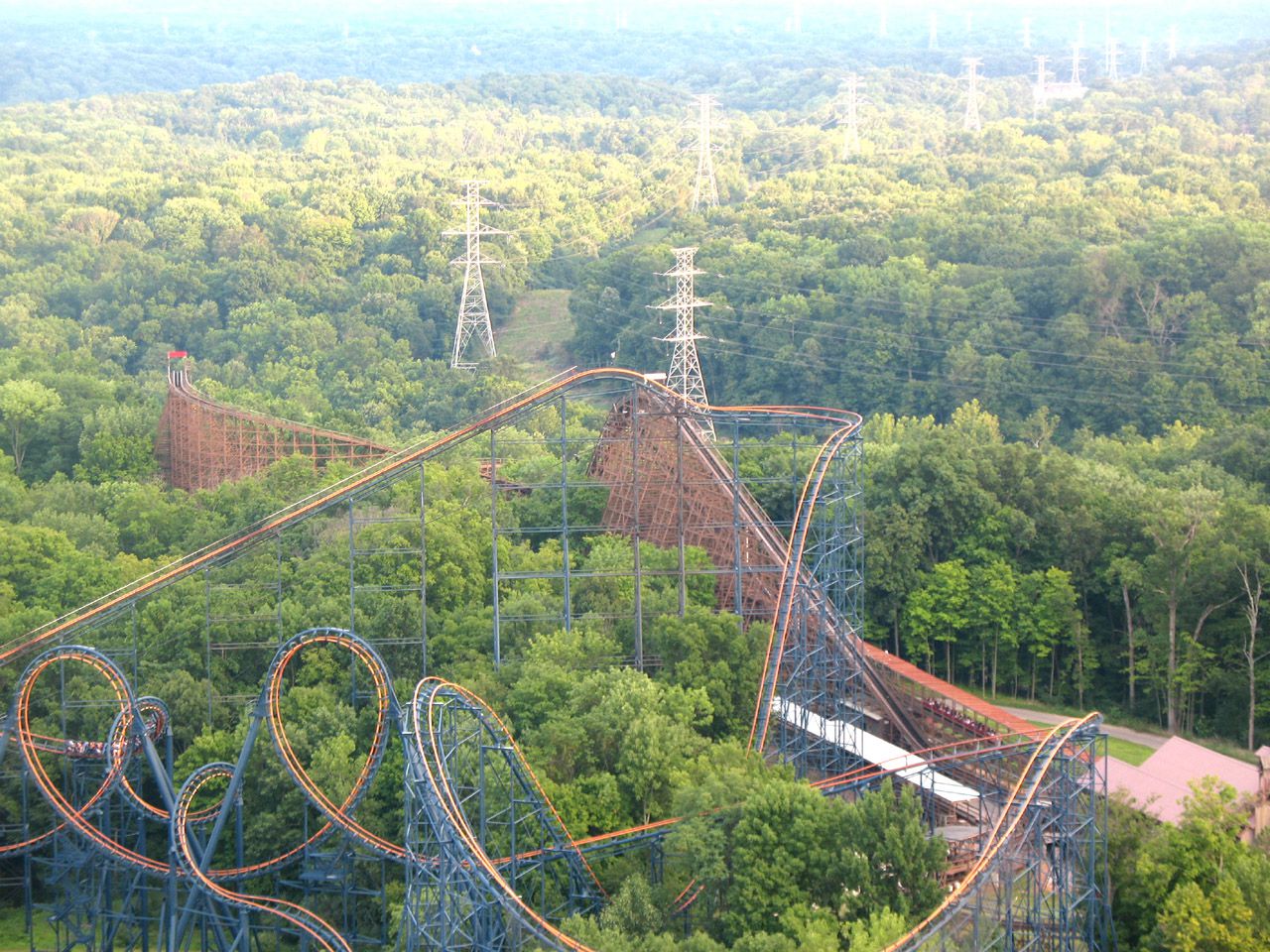 The Beast's location in the back of the park near the former Vortex coaster