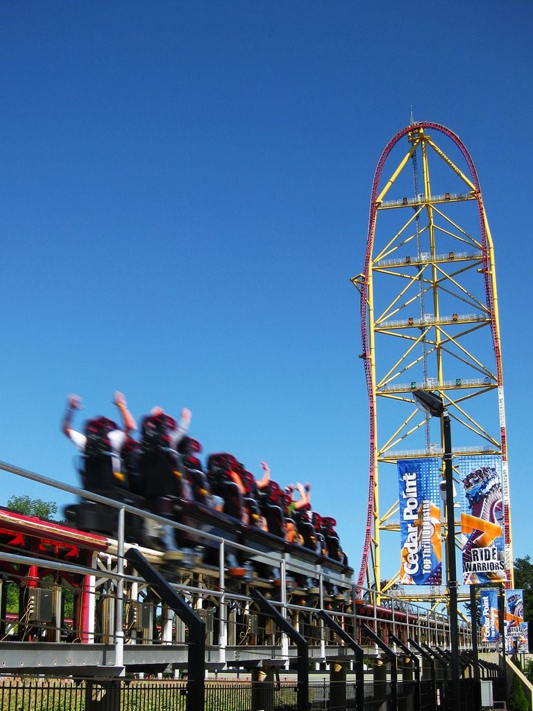 The Top Thrill Dragster roller coaster at Cedar Point