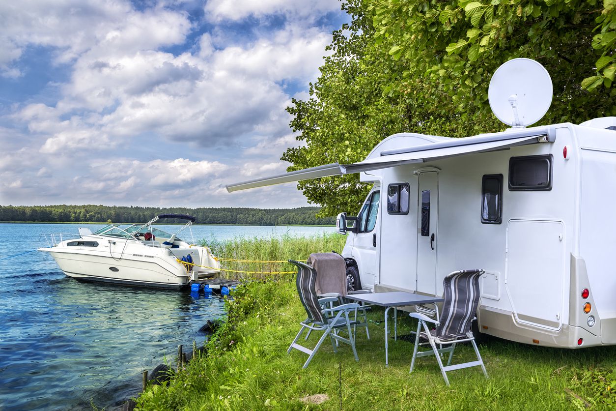 Holidays in summer at the lake, Germany