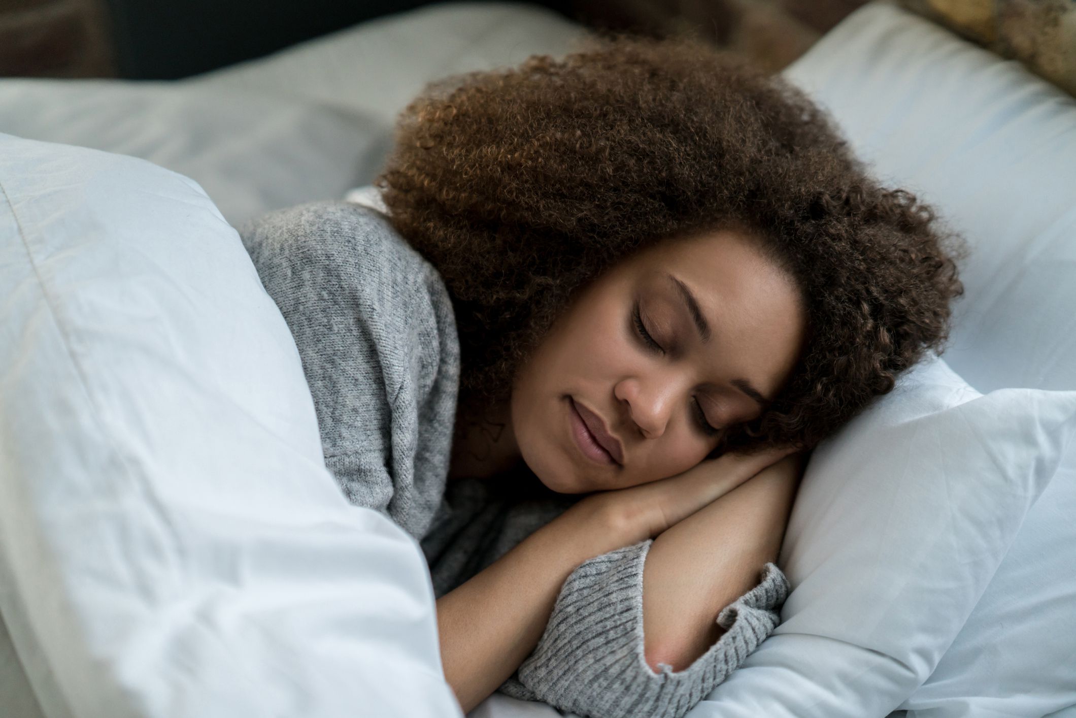 young woman sleeping peacefully